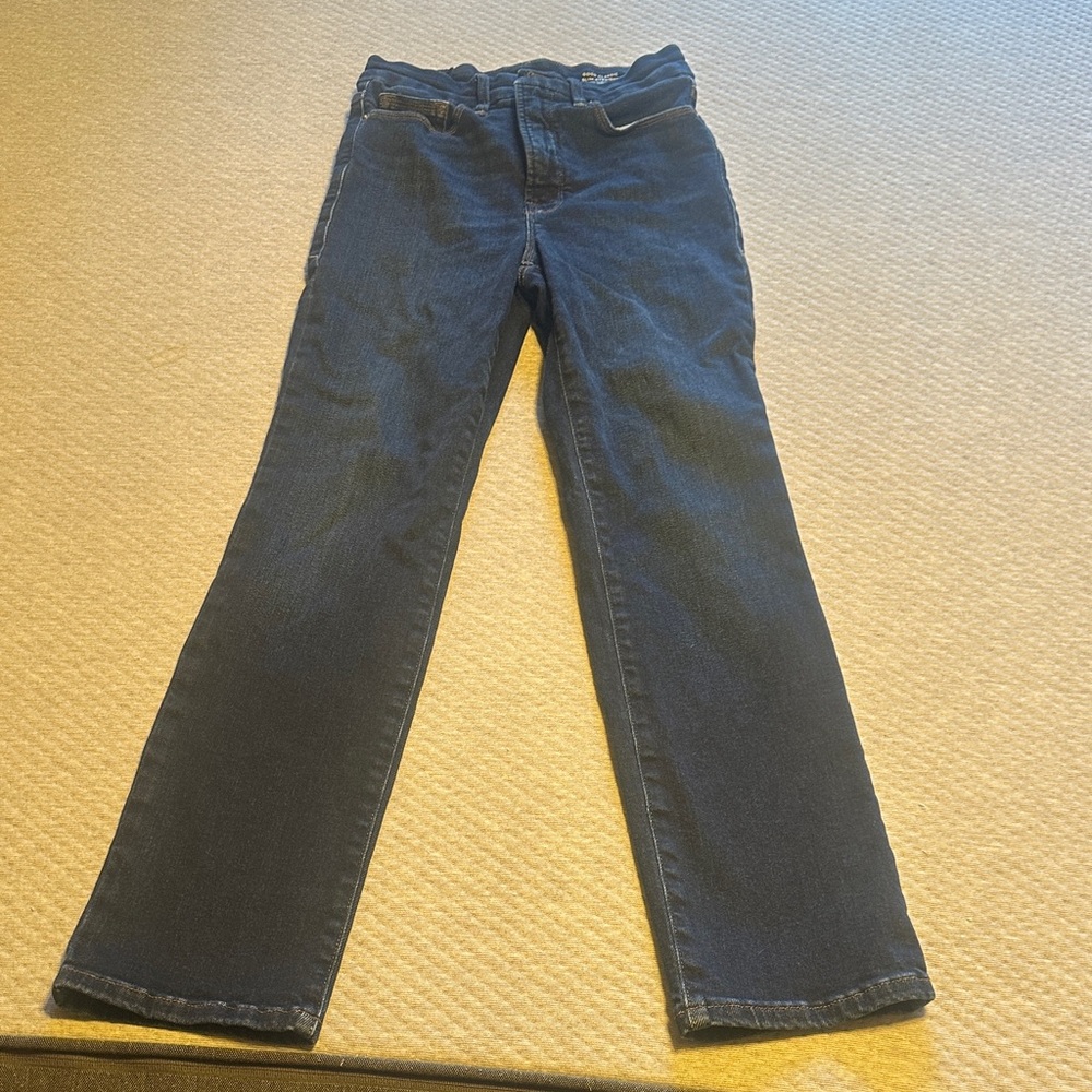 Good American Dark Blue Straight Leg Jeans